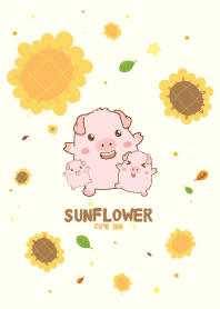 Pig Sunflower Lovely