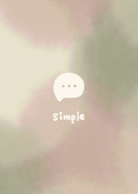 watercolor -dull pink dull green-