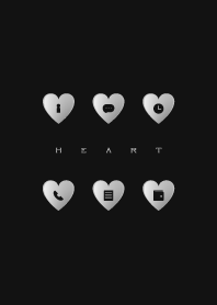GRAY HEART -black-