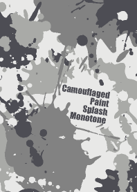 Camouflaged paint splash monotone