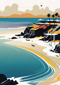 Summer beach coconut trees 96D8B9