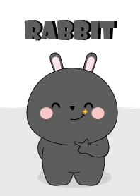 I Love Cute Black Rabbit Theme