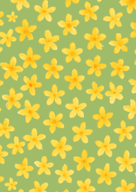 Small Osmanthus on moss green