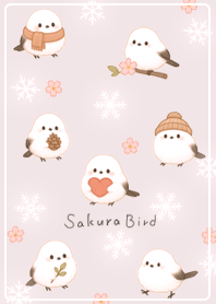 pink 雪上桜とシマエナガ03_1