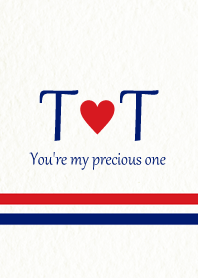 T&T イニシャル -Red & Blue-