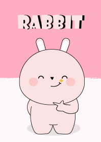 I Love Cute Pink Rabbit Theme