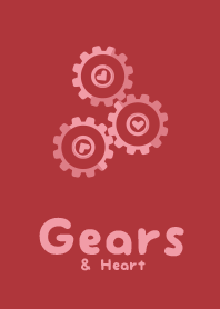 Shape Gears&Heart Rose madder