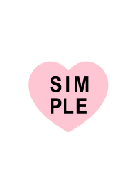シンプルハートシール(ブラック ピンク)V.4
