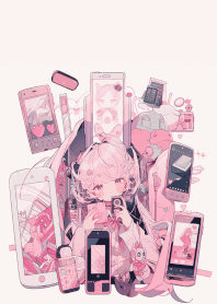 Smartphone and girl