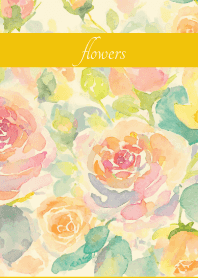 Pastel Roses3 on yellow