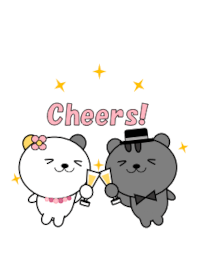 白猫プリンと縞猫トッポ(Cheers!)