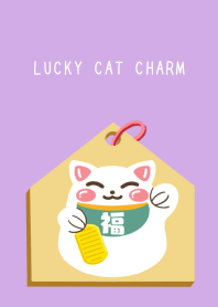 LUCKY CAT CHARMj-PURPLE