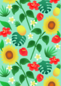 Tropical botanical theme