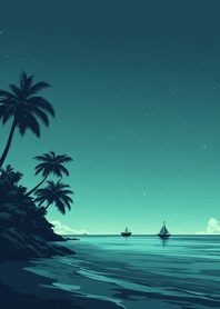 Night by the sea starlit sky moon j9llqe