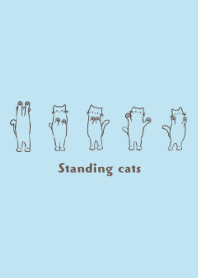 Standing cats -baby blue-