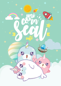 แมวน้ำอุ๋งๆ ยูนิคอร์น กาแล็กซี่ สีมิ้นต์