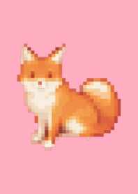 キツネのドット絵のきせかえ Pink 04