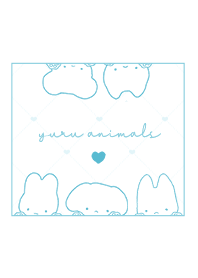 Relaxed Animals 1  - W x Blue 04