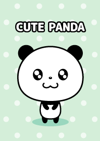 Round cute panda