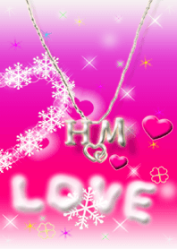 Initial H M Pink Theme Pair Line Theme Line Store