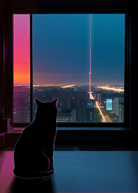 禪意生活-窗旁看著風景的貓14