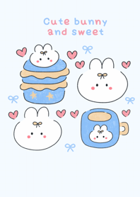 Cute bunny and sweet :) (blue)