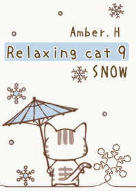 放鬆的貓 8 雪