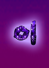 Adult lip purple with love up luck up