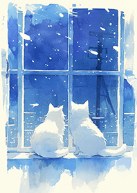 A cat looking out the window JP