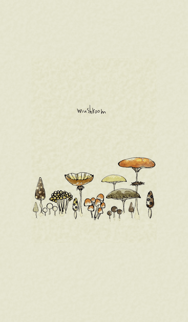 Many mushrooms in brown color.