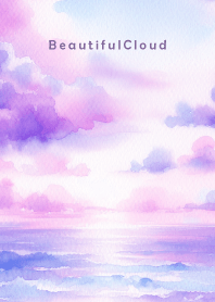 Beautiful Cloud-WATERCOLOR PURPLE 18