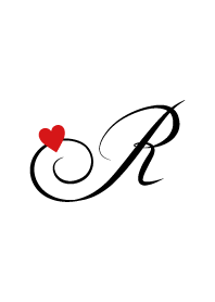 INITIAL- R - BLACK
