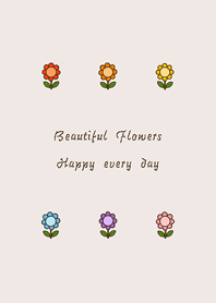 작은 꽃 몇 송이(베이지)