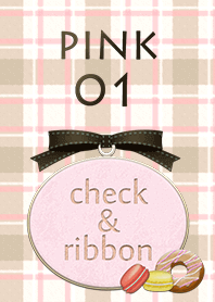 Plaid&Ribbon/Pink01