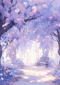 紫色花隧道❤️