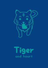Tiger & heart Majorica Blue
