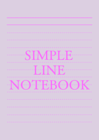 SIMPLE PINK LINE NOTEBOOKj-BEIGE
