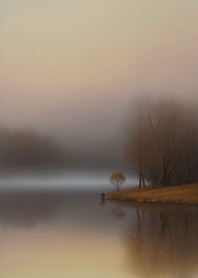 Misty tranquil lake bBd992