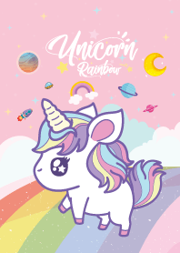 Unicorn Sky Galaxy Pink