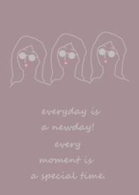 everyday is a newday (smokey pink)