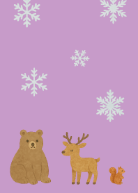 Nordic Animal01 on light purple