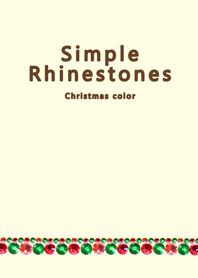 Simple rhinestones Christmas color
