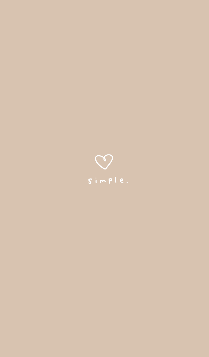 simple beige & heart