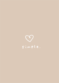 simple beige & heart