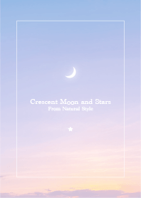 Crescent moon and stars 91/natural style