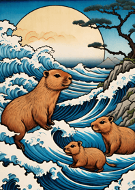 Ukiyo-e - Capybara 73Fc51