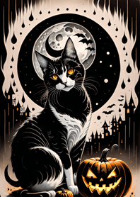 halloween cat 64A713