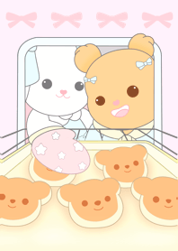 Longan Bear Baked Bread.