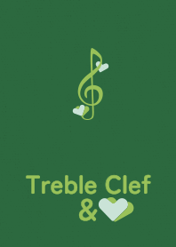 Treble Clef&heart mountain green