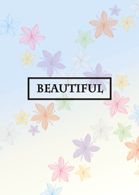 青い花シンプルユリ